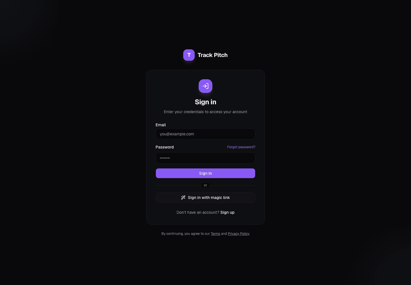 Dashboard screenshot